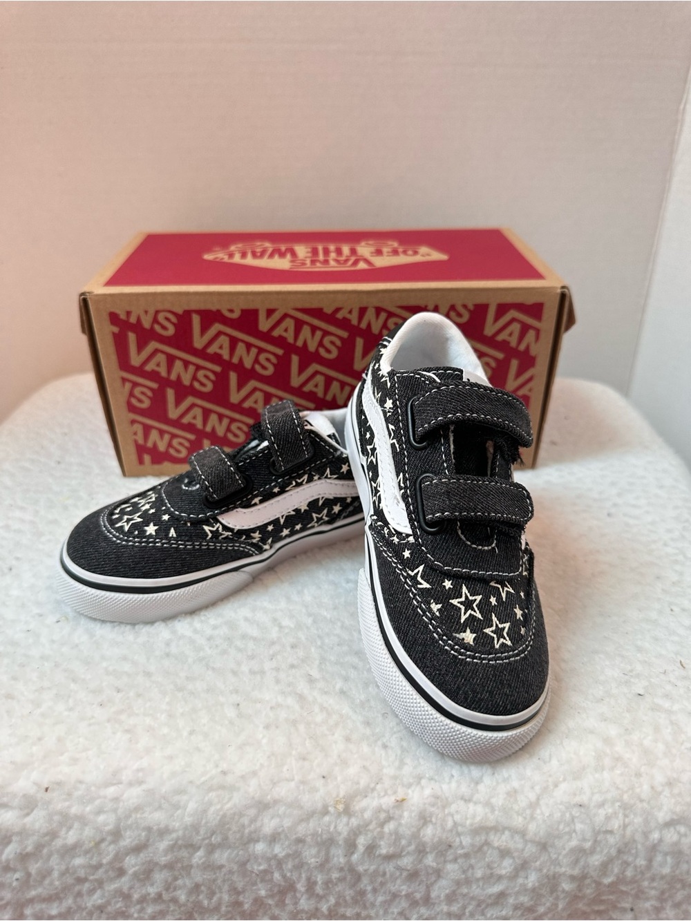 Vans Kids Black Star-Print Sneakers